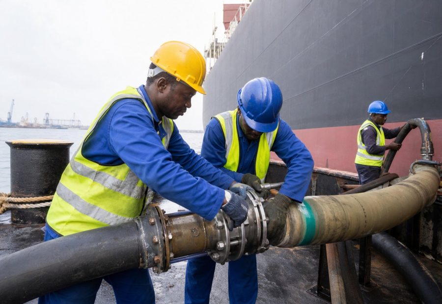 Fresh water and bunker supply at berth