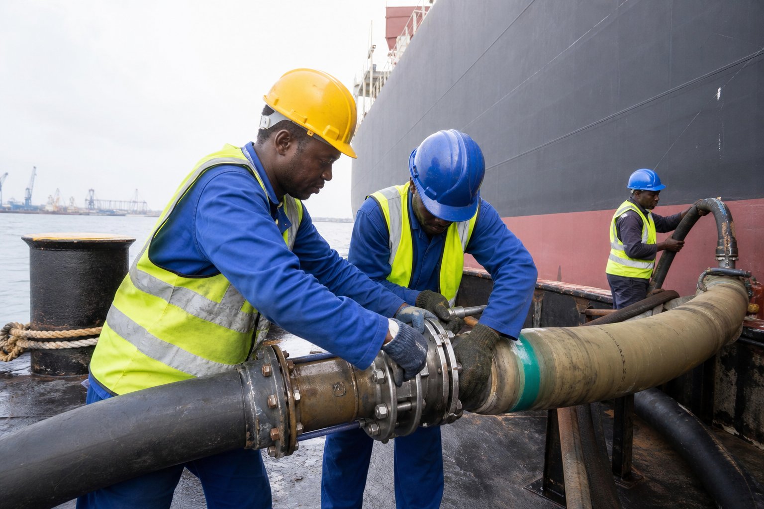 Fresh water and bunker supply at berth